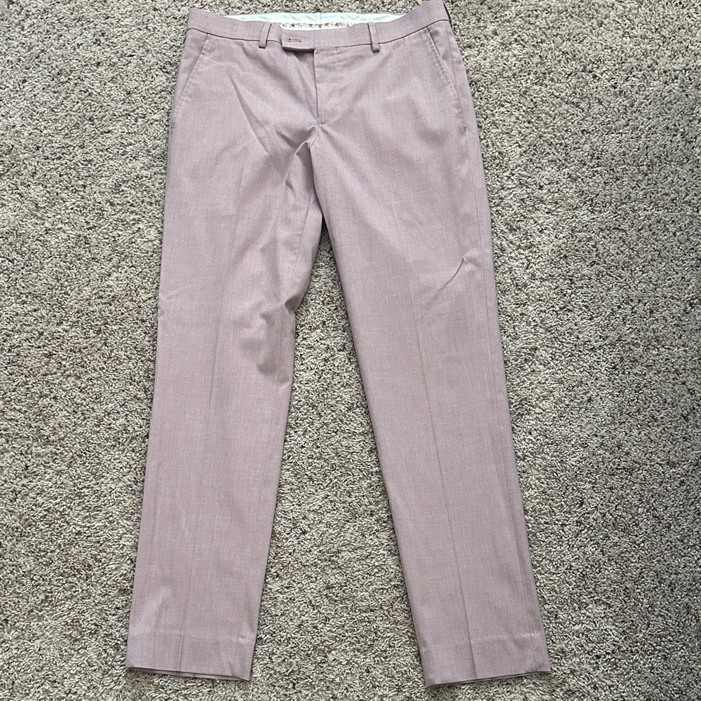 Egara Men's Soft Pink Dress Pants